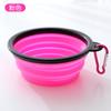 Tigela Dobrável para Cães e Pets com Ventosa de Silicone para Comida Tigela Portátil para Cachorro ao Ar Livre Tigela de Silicone Antiderrapante para Cachorros Filhotes