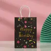 Bolsa de papel kraft bolsa de regalo de cumpleaños bolsa tote publicitaria con logo impreso bolsa de embalaje al por mayor