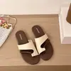 Pantuflas de Estilo Francés sin Cordones para Mujer 2026 Verano Nueva Moda Sandalias Planas Casuales para Combinar con Vestidos Zapatos de Playa