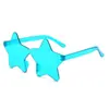Gafas de sol sin montura con forma de estrella de una sola pieza, unisex, Gafas coloridas para fiestas transfronterizas, Estrella de cinco puntas sin montura versátil