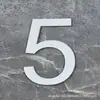 Adesivo Digital Estéreo de Acrílico Letras Bronze Dourado Preto e Branco Número do Quarto Adesivo de Parede Placa de Número de Porta Placa