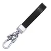 Chaveiro de carro de couro personalizado metal criativo fivela de cachorro fofo anel de chaveiro de couro acessórios pequeno anel pingente