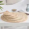 Jogo Americano Trançado de Palha de Milho Japonês Porta-copos com Isolamento Térmico Base para Tigela Base para Prato Base para Caçarola Adereço de Decoração para Fotografia Tecido de Fundo Base Nenhum