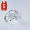 Pingente Armazenamento de Pelo de Cachorro Caixa Transparente Armazenamento de Pelo de Gato Ornamento Chaveiro Comemorativo de Armazenamento de Pelo de Gato Anel Dourado