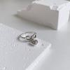 Anillo de Corazón con Lazo Nuevo Estilo Coreano Dulce y Elegante para Mujer, Moda Vintage, Artesanía Exquisita, Anillo Abierto Elegante