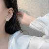 Pendientes de plata S925 con forma de aguja, estilo coreano Dongdaemun, de Internet, popular en el nicho de moda 2023, nuevos y elegantes pendientes de flores con diamantes brillantes.