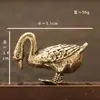 Artesanías de Bronce, Par de Adornos de Ganso de Latón Antiguo, Esterillas para Té, Mascotas de Té, Adornos de Decoración para Oficina en Casa, Venta al por Mayor de Coleccionables