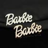 Nuevo Diamante Completo Letra Inglesa Barbie DIY Funda para Teléfono Pegatina de Belleza Material de Diamante Zapatos con Agujeros Colgante Decorativo de Aleación
