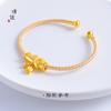 Color duradero no se decolora color fuerte que retiene el color dorado accesorios DIY pulsera de bambú doblado de orquídea de rascacielos pulsera collar
