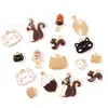 Ardilla Gatito Lindo Animal Aleación Goteo de Aceite Joyería Accesorios DIY Transfronterizo Accesorios para el Cabello Llavero Colgante