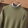 Producción de Ropa de Terciopelo Baizai Suéter 100% Cachemir Puro de Montaña para Hombre Suéter Tejido Grueso de Cuello Semi-alto Pulóver para Mediana Edad y Jóvenes Pelo
