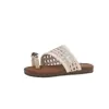 Sandalias planas retro sin cordones para niñas, calzado de verano para exteriores, nuevas sandalias tejidas versátiles de suela blanda para la playa 2026