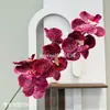 Orquídea Phalaenopsis de Seda Artificial de Alta Calidad Estilo Sudasiático para Arreglos Florales de Boda, Decoración Suave, Pared de Flores de Boda, Flores Artificiales