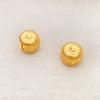 Moda Retro Francesa Redondos Fuegos Artificiales Textura Cepillada Doble Cara Chapado en Cobre Dorado Únicos Pendientes de Lujo Ligero de Nicho Pinzas para Oreja