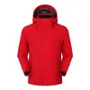Chaqueta de Montañismo 3 en 1 para Hombre, Resistente al Viento e Impermeable, Desmontable de Dos Piezas con Capucha, Transpirable para Clima Frío