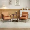 Sillas de sofá de madera maciza estilo nórdico, muebles de ocio para balcón, juegos populares para cafeterías y hoteles, y mesas y sillas de recepción para reuniones y encuentros