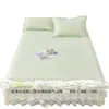 Juego de Tres Piezas Falda de Cama Estilo Princesa de Látex Mate Verano 2026 Nuevo Colcha de Encaje de Verano Sábana con Borde de Falda