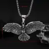 Venta Caliente Transfronteriza Moda Retro Colgante Mixto Alas de Águila Personalizado Europeo y Americano Collar de Aleación Joyería para Hombres y Mujeres Venta Directa