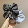 Tocado elegante y dulce de estilo coreano con estampado oscuro avanzado, flor en relieve, tela de perla, aro para el pelo, cuerda para el pelo, accesorios para el cabello