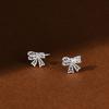 Pendientes de plata de ley S999 de cuerpo completo, versión coreana de pequeños pendientes con orificio para la oreja para mujer, accesorios de pendientes de gancho de moda de nicho