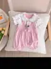 Roupas para Recém-Nascidos, Macacão Curto de Verão para Bebê para Mês Completo e 100 Dias, Macacão Fino de Princesa para Verão