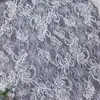 Tecido de renda leve em estoque, jacquard de folha estilo chinês, material para saia de renda com cílios bicolor