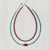 Novo Colar de Contas Vermelho e Azul Exquisito Atmosfera de Corte Retrô Corrente para Clavícula Design de Personalidade Nicho Corrente para Pescoço