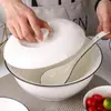 Estilo Escandinavo Línea Negra Vajilla de Cerámica para el Hogar Tazones y Platos Tazones Cuadrados Tazones para Arroz Tazones para Sopa Platos Profundos Tazones Gruesos para Arroz Aptos para Microondas