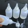 Botella de plástico blanda para apretar con boquilla puntiaguda, 30ml 50ml 60ml 100ml, para subenvasado, botella pequeña de muestra, sellada sin fugas