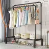 Cabideiro Simples de Chão Vertical Doméstico Secador de Roupa de Duas Fileiras Quarto Varanda Pátio Quarto de Aluguel Dormitório Secador de Roupa