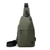 Bolso de Hombro de Negocios para Hombre Nuevo Simple Ligero Color Sólido Bolso de Pecho Bolso de Tela Oxford Calle de Moda Casual Bolso Cruzado