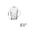 Caneca de Cerveja de Vidro com Alça em Estoque para Venda por Atacado, Caneca Pequena para Chopp Comercial, Caneca com Alça, Xícara de Chá, Copo para Bebidas com Impressão de Logotipo