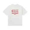Serie de camisetas casuales de algodón puro de manga corta, unisex, de marca moderna, con tres etiquetas completas, patrón digital transfronterizo Margiela, cuello redondo