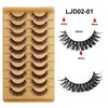 10 Pares de Pestañas Postizas Russian Curl, Gruesas Cruzadas Europeas y Americanas, Rizo Dd, Base Negra, Modelo de Comercio Exterior