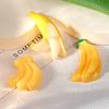 Amarelo banana série banana resina acessórios simulação creme material para capa de celular acessórios de cabelo