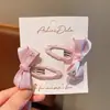 Pinza para el pelo de frijol dulce coreano con lazo redondo para niñas pequeñas, flequillo y pelo lateral, pinza BB, pasador, accesorio para el pelo