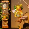 Linterna del Festival de Medio Otoño Conejito Linterna Tejida de Bambú 2026 Modelo Nuevo Kit de Materiales Hechos a Mano para DIY Linterna Portátil para Niños
