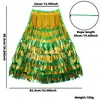 Festival Irlandés Abrigo de Seda con Flecos para la Lluvia Parches Dorados y Verdes Capa Fiesta del Día de San Patricio Baile de Graduación Chal de Alambre