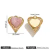 Colgante Corazón Ondulado de Acero Inoxidable Chapado en Oro 18K, Colgante de Lujo Ligero de Nicho de Gama Alta, Colgante Exquisito Versátil
