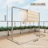Tendedero de Tubo de Acero Galvanizado para Balcón de Casa, Tubería de Agua Gruesa Simple para Exteriores para Colgar Ropa y Secar Colchas