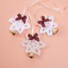 Accesorios navideños transfronterizos colgante de copo de nieve de lana tejido a mano coche colgante de color degradado viento INS regalo