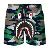 Pantalones cortos de verano transfronterizos nuevos con estampado digital 3D de cabeza de tiburón, para pareja, hombres y mujeres, marca de moda japonesa, pantalones de playa