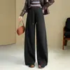 Pantalones anchos simples, elegantes y casuales para mujer, nueva colección otoño/invierno 2026, con cintura de cordón, pantalones largos elegantes y versátiles, de moda