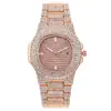 Reloj de mujer con calendario completo de diamantes con estrellas incrustadas de diamantes de moda, reloj de cuarzo, reloj de mujer ...