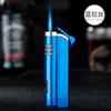 Fábrica por atacado novo gás windproof isqueiro inflável personalidade reta azul chama publicidade presente lettering impressão