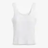 2026 Principios de Otoño Diseño Sencillo con Sentido Camiseta sin Mangas de Canalé con Cuello en U para Mujer Capa Interior de Verano Capa Base Ropa Exterior Cubre Grasa de Axila Adelgazante Dulce Picante