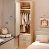 Guarda-roupa Armário de Armazenamento Simples Guarda-roupa Interno Divisória de Casa Prateleira em Camadas Combinado de Chão Armário de Casaco e Chapéu Armário de Armazenamento de Quarto