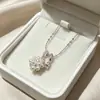 Collar de Bola de Flor de Diamante Brillante de Circonita Perla para Mujer, Nuevo Modelo 2026, Elegante y Versátil Exquisita Cadena de Clavícula de Bola Accesorio