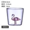 Taza de agua de vidrio animal 3D hecha a mano coleccionable, taza de jugo, granja de animales, pato, ardilla, variedad opcional