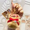 Colgante Creativo de Llave Peludo Lindo de Dibujos Animados, Llavero de Muñeca Cachorro Canele, Colgante para Bolso de Pareja